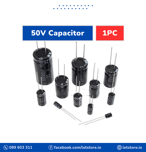 1PC 50V Aluminum Electrolytic Capacitor