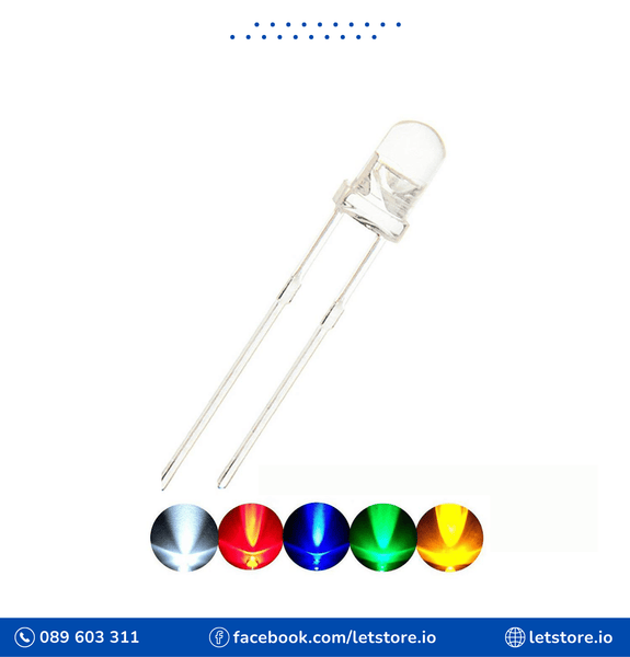 10PCS LED 5MM Super Bright Light Emitting Diode Red Blue Yellow Green White Color