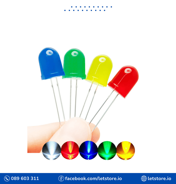 10PCS LED F10 10MM Round Light Emitting Diode Red Blue Yellow Green White Color