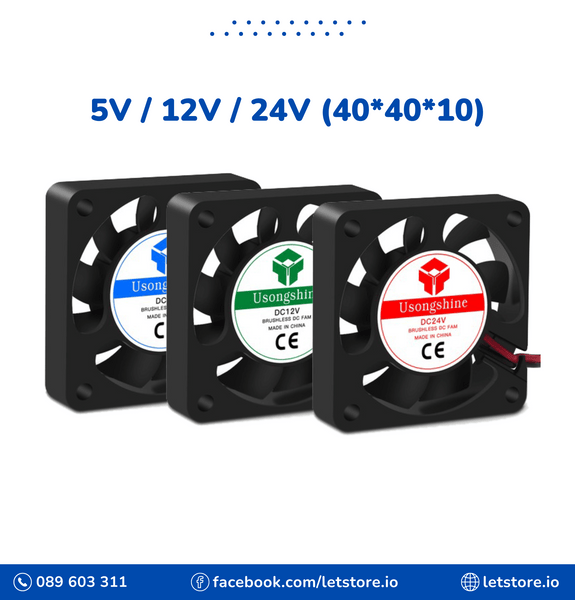 4010 Fan 40MM 40x40x10MM 12V 5V 24V 2Pin DC Cooler Small Cooling Fan DIY