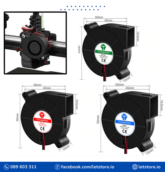 5015 Cooling Turbo Fan Brushless Fan 50MM 50x50x15MM 12V 5V 24V 2Pin DC