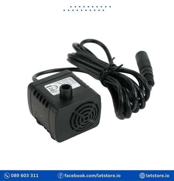 DC Submersible Water Fountain Pump 12V 250L/H 3W 0.25A Cable Length 1.5 Meter