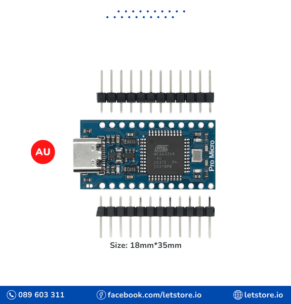 Pro Micro ATmega32U4 Pro Micro 5V 16MHz AU Chip Type-C USB