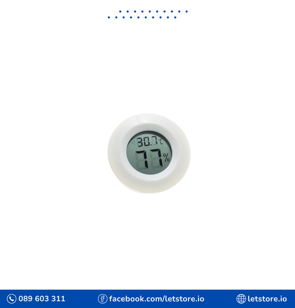 Round Thermometer Hygrometer Black