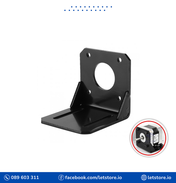 Steel L-Bracket for NEMA 17 42mm  Stepper Motor Mounting Hole Diameter 3.5mm