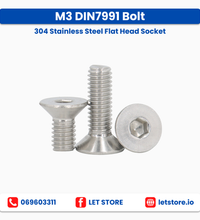 M3 DIN7991 Bolt 304 Stainless Steel