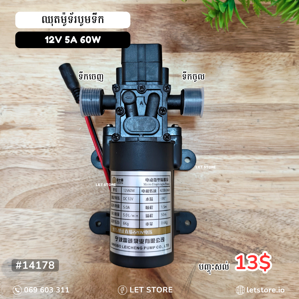 12V 60W Micro Electric 1/2" 21mm