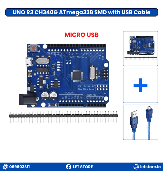 UNO R3 SMD CH340G MICRO