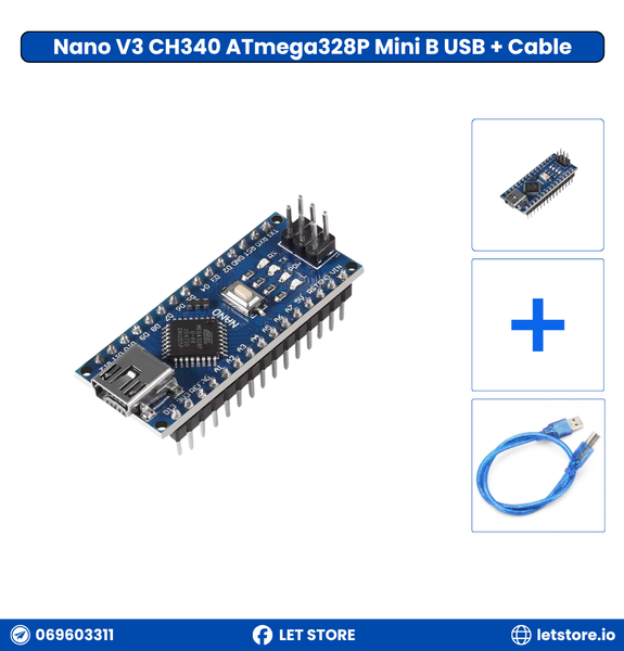 Nano V3 ATmega328P 16MHz TYPE-Mini B