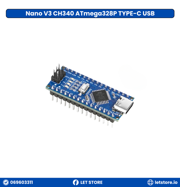 Nano V3 ATmega328P 16MHz TYPE-C USB