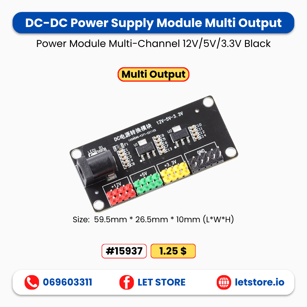 12V-5V-3.3V Power Supply Multi-Channel