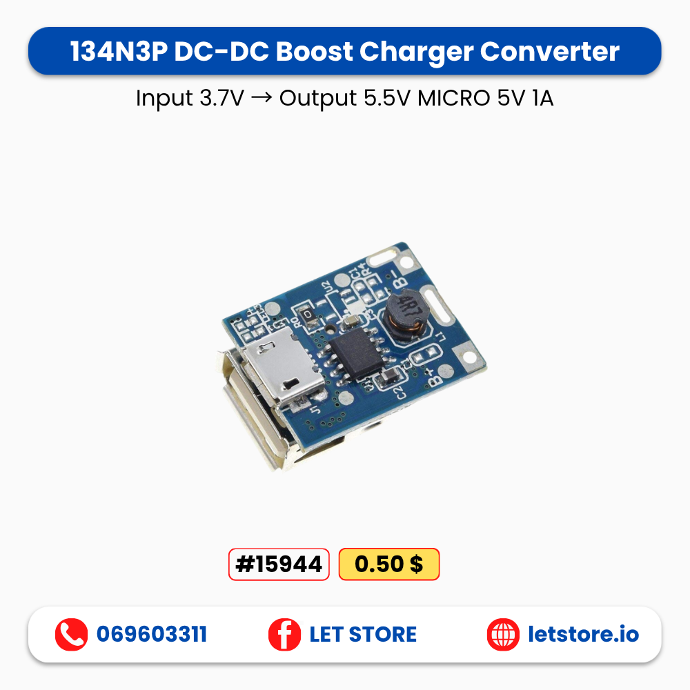 MICRO 5V 1A USB Boost 134N3P 3.7V to 5.5V