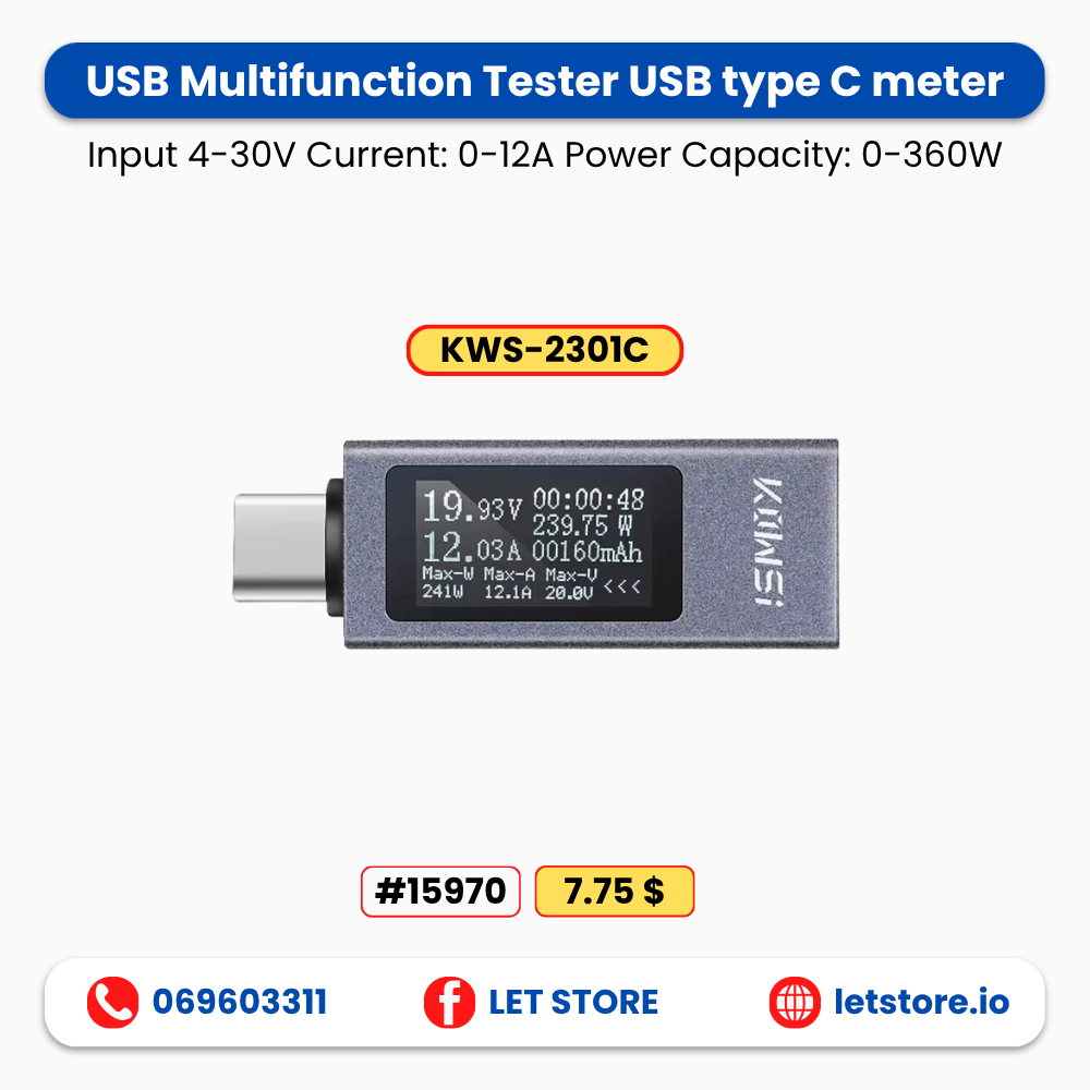 KOWSI USB-C Meter Tester