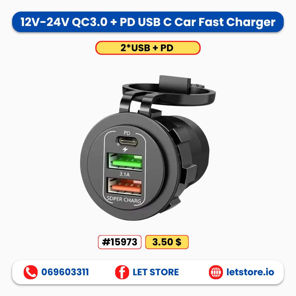 2*USB3.0 PD QC3.0 USB 12-24V