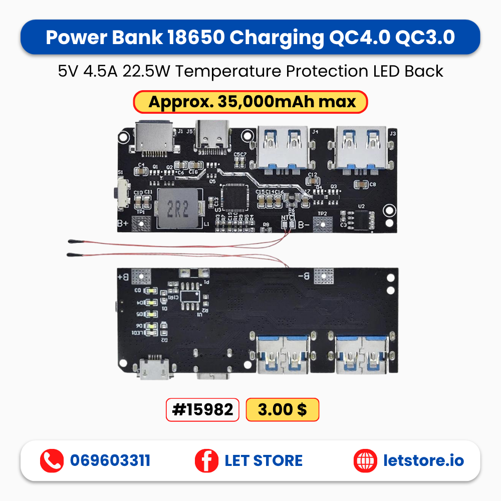 Back Light 22.5W Fast Charging Power Bank