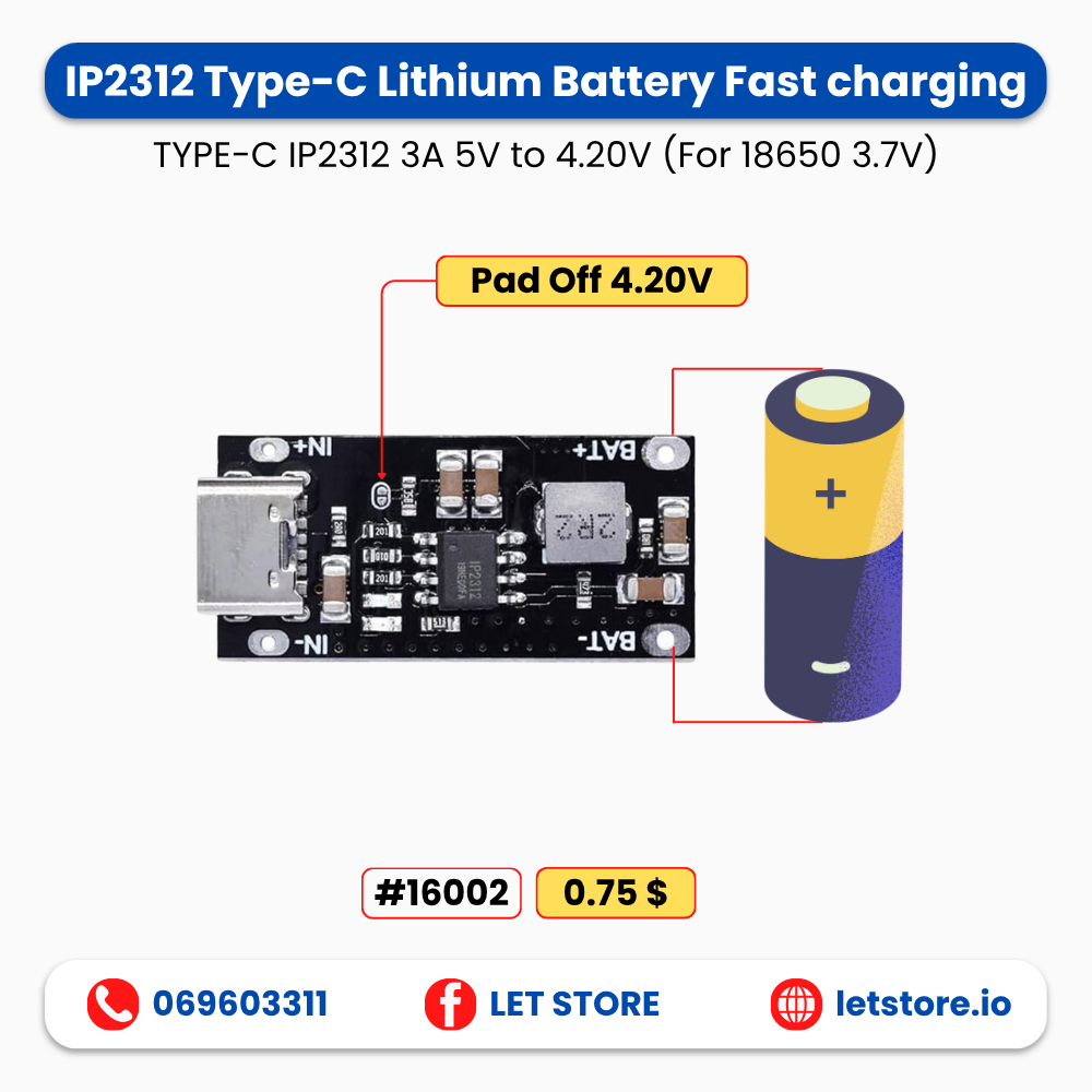 IP2312 3A 5V to 4.2V 4.35V