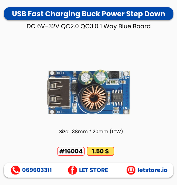 QC3.0 Buck Fast Charger 6-30V