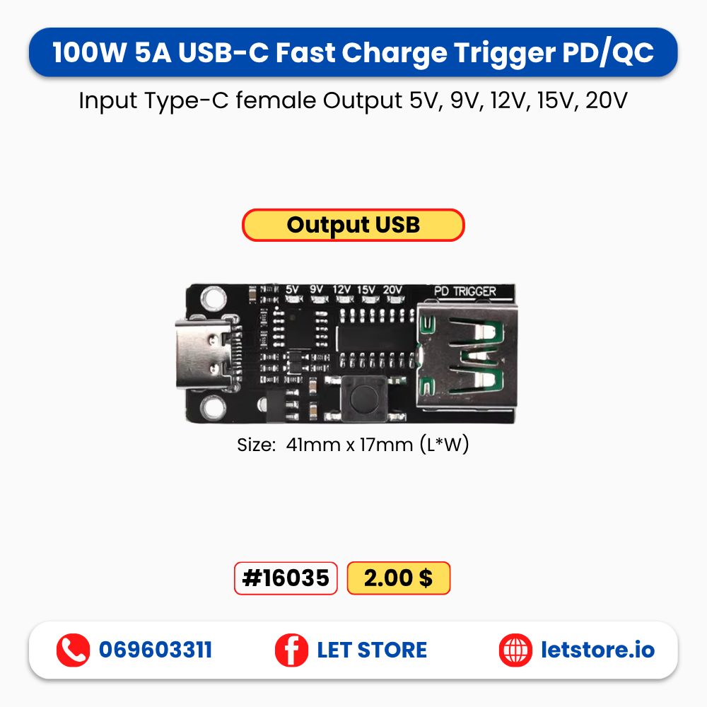 100W 5A USB-C Fast Trigger
