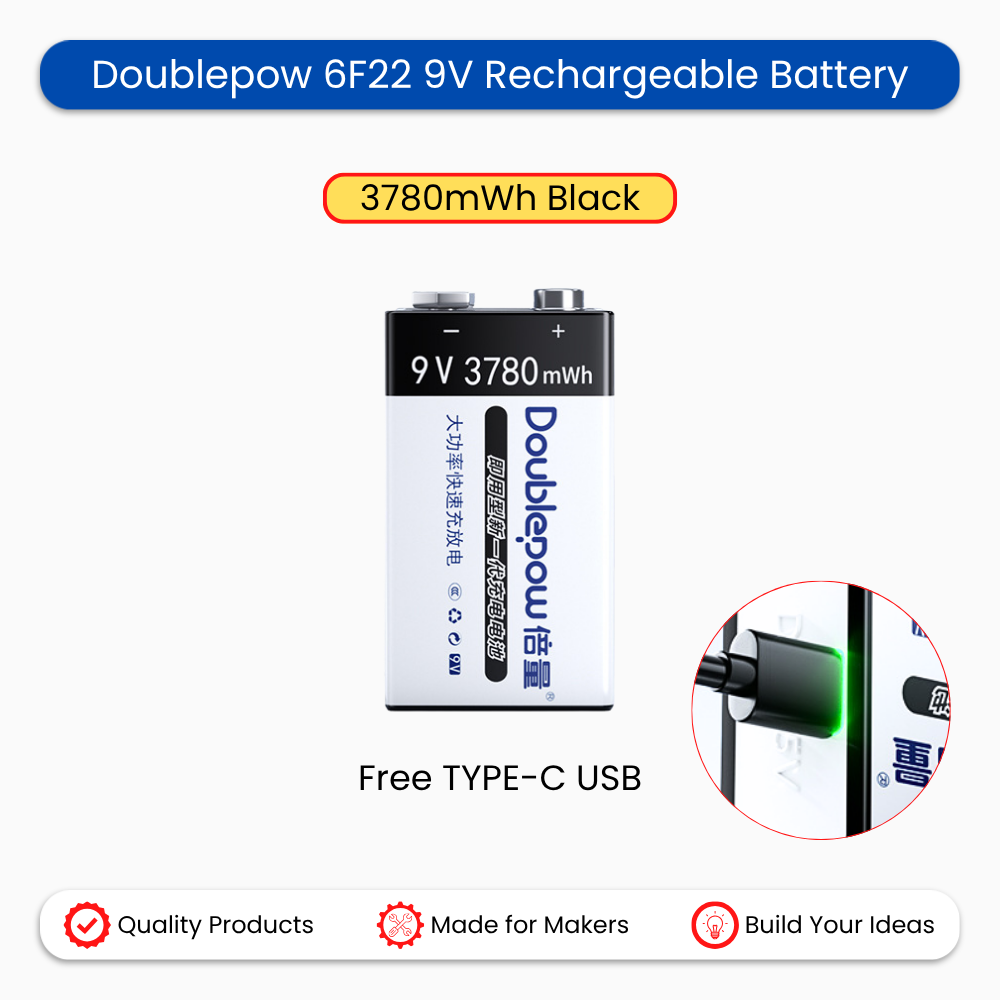Doublepow 6F22 9V Battery