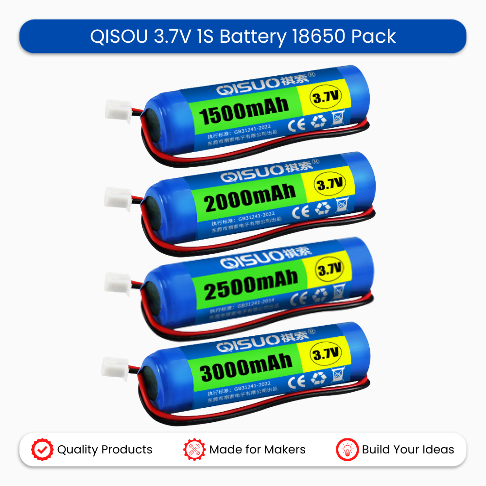QISOU 3.7V 1S Battery 18650 Pack