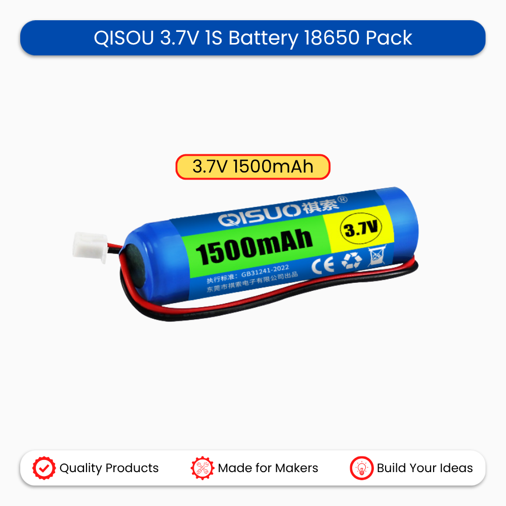 QISOU 3.7V 1S Battery 18650 Pack