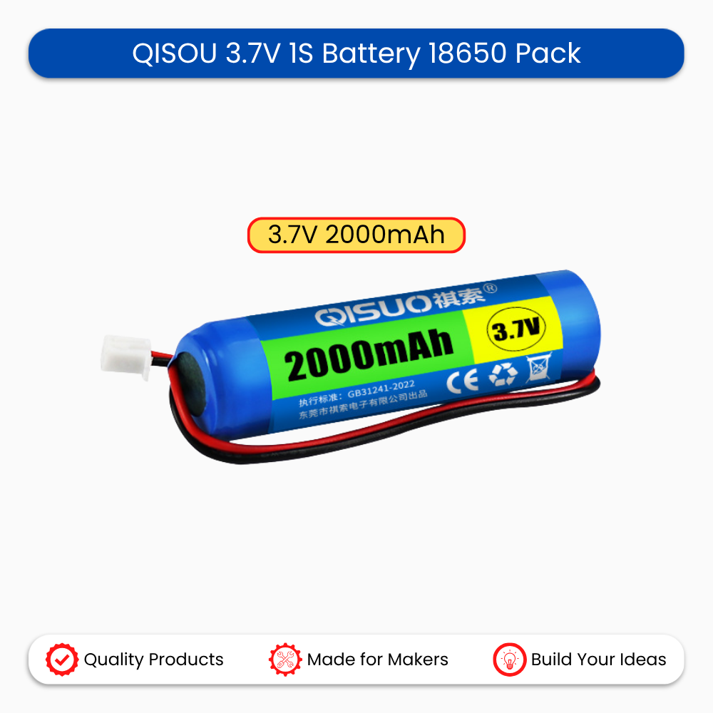 QISOU 3.7V 1S Battery 18650 Pack