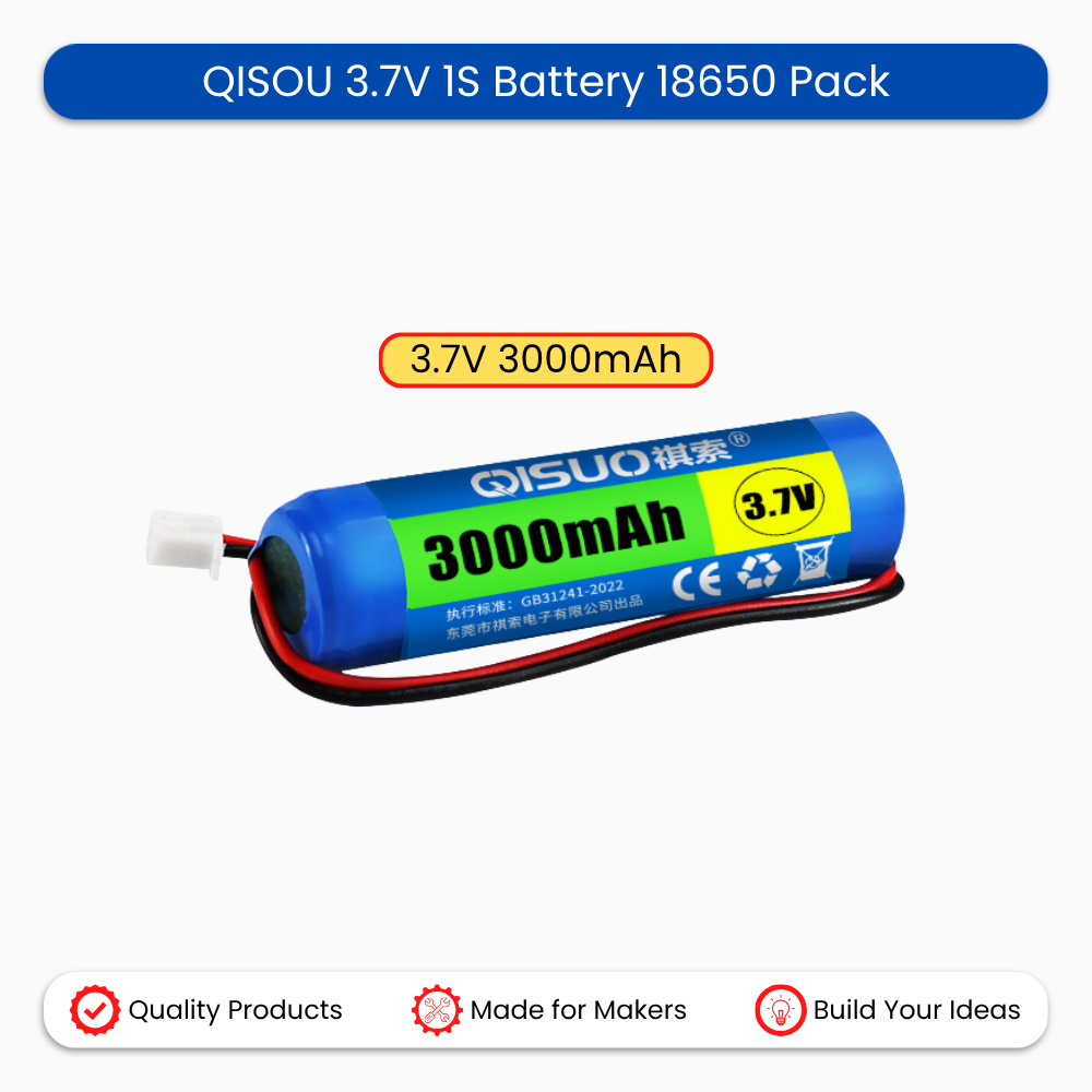 QISOU 3.7V 1S Battery 18650 Pack
