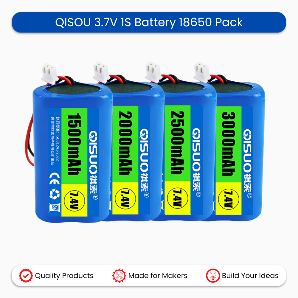 QISOU 7.4V 2S Battery 18650 Pack