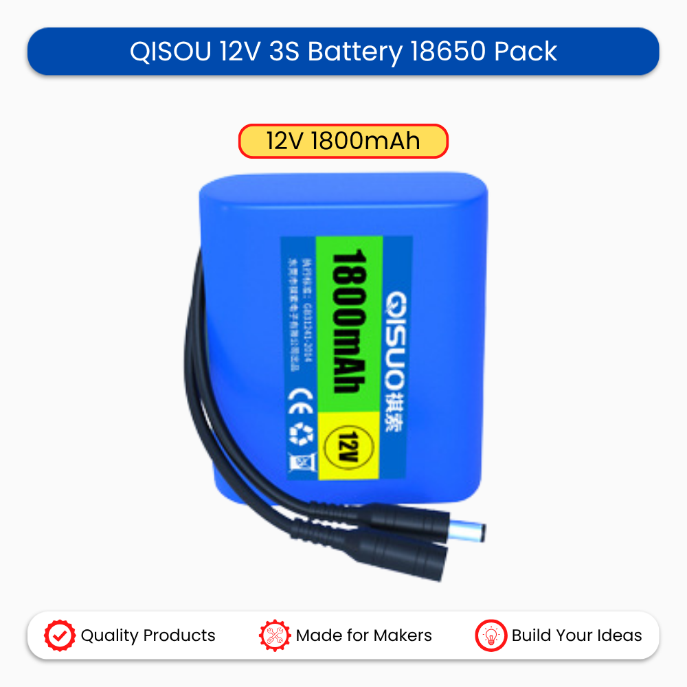 QISOU 12V 3S Battery 18650 Pack