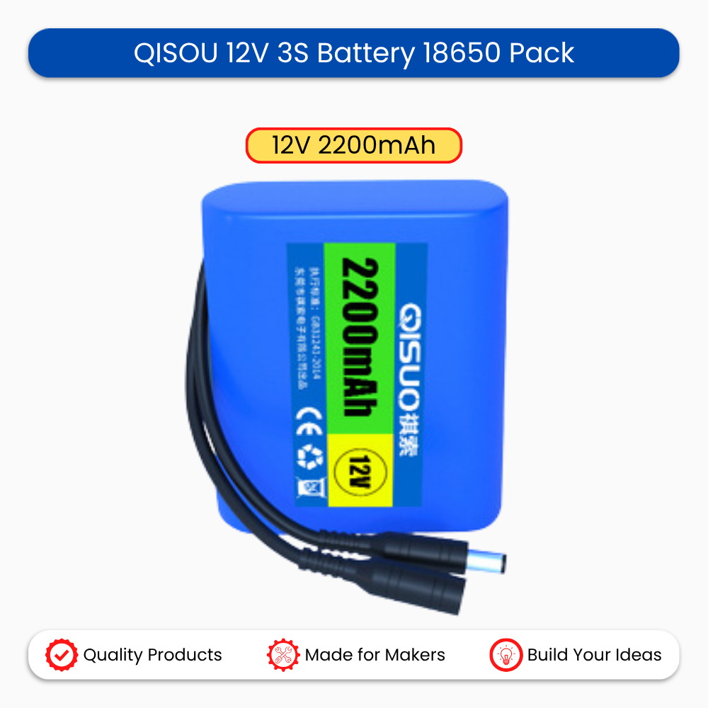 QISOU 12V 3S Battery 18650 Pack