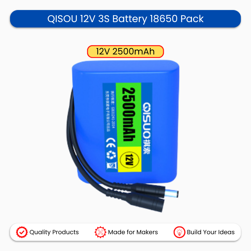QISOU 12V 3S Battery 18650 Pack