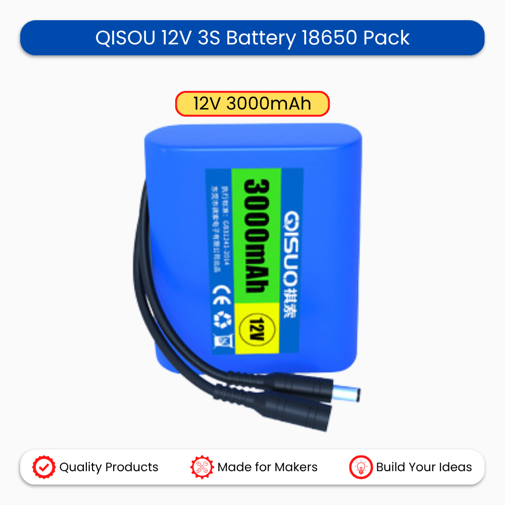QISOU 12V 3S Battery 18650 Pack