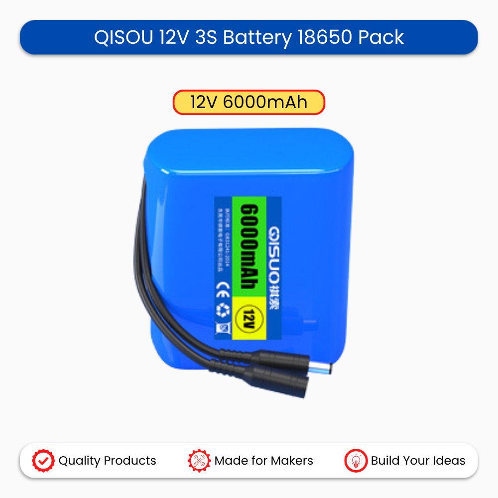 QISOU 12V 3S Battery 18650 Pack