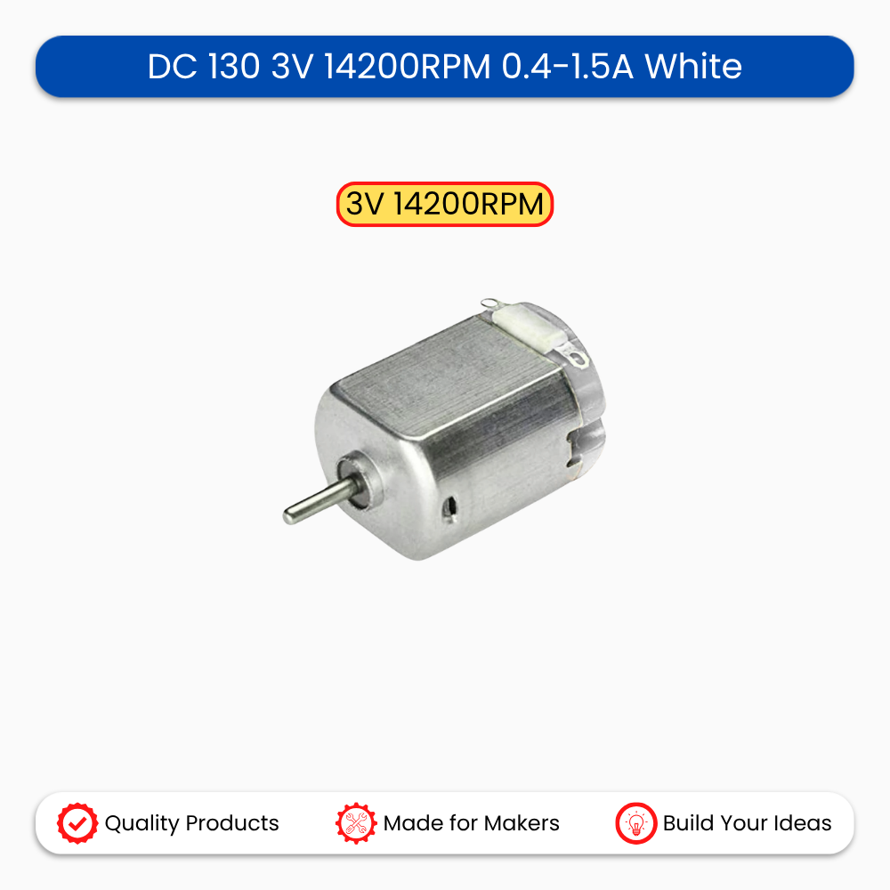 DC 130 3V 14200RPM 0.4-1.5A White