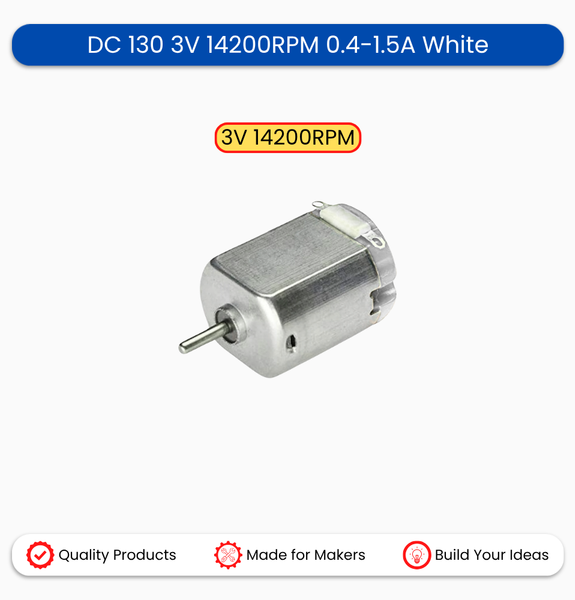 DC 130 3V 14200RPM 0.4-1.5A White