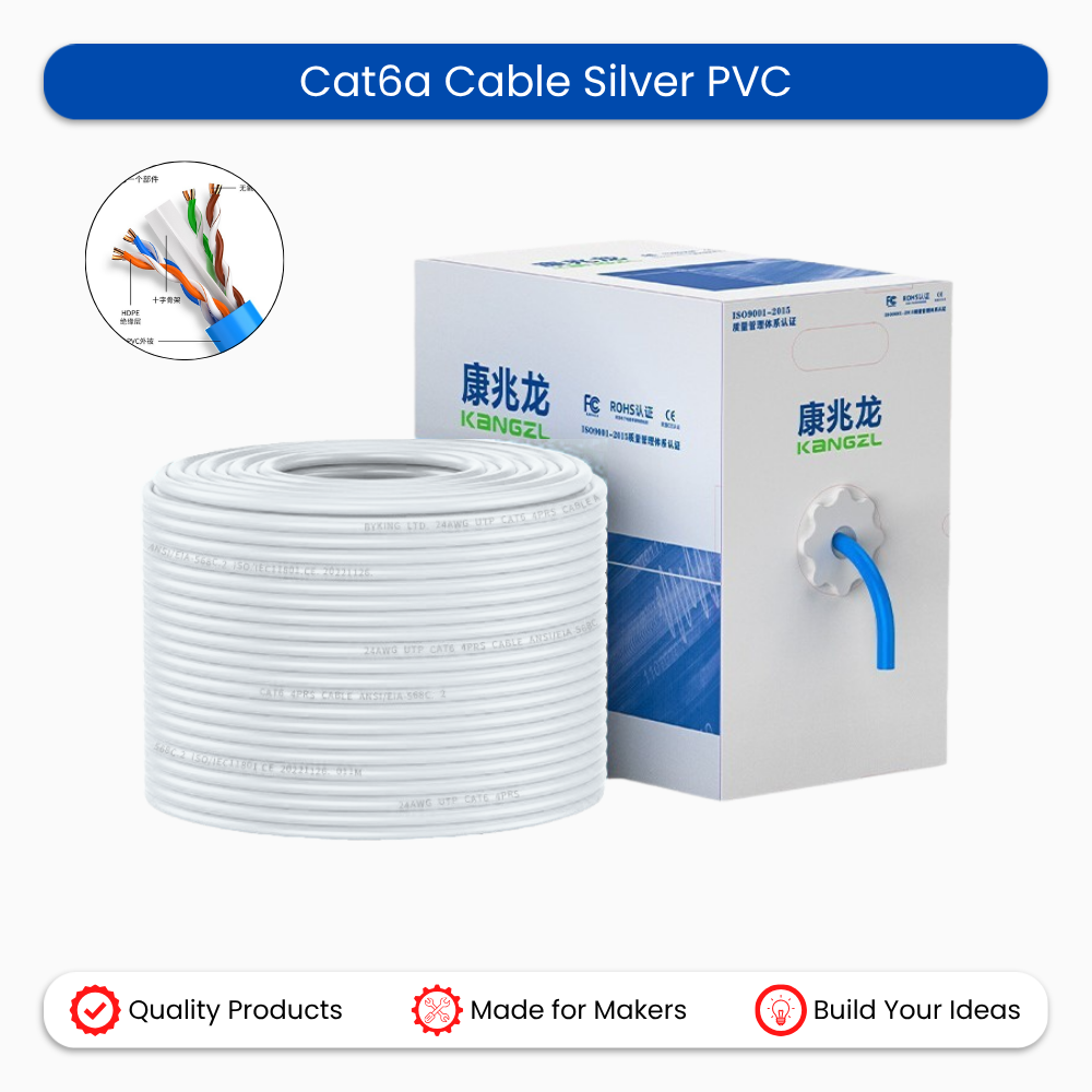 Cat6a Cable Silver PVC