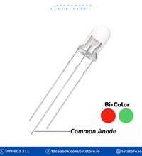 LED Bicolor 5MM Transparent Clear 3 PIN  2 Color Red-Green/Red-Blue/Red-Yellow