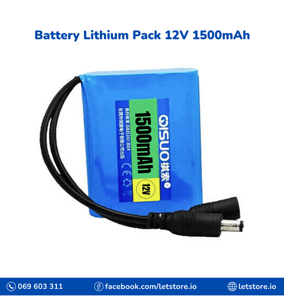 Battery 12V Lithium Pack 12V 1500mAh