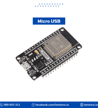 Micro USB (CP2102) 30 Pin Nodemcu ESP32 Microcontroller WiFi & Bluetooth