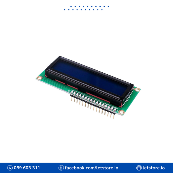 LCD1602 1602 16x2 1602A Blue Screen LCD Module DIY Pin Header – LET STORE