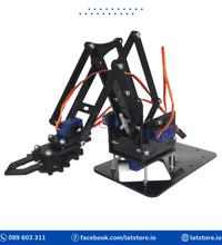 DIY Black Acrylic Robot Arm Manipulator Mechanical Arm Kit (including 4 Servo sg90 )