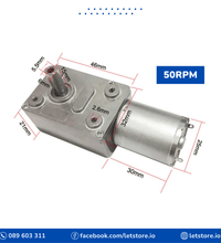 JGY-370 12V DC Worm Gear Motor 12 Volt High Torque