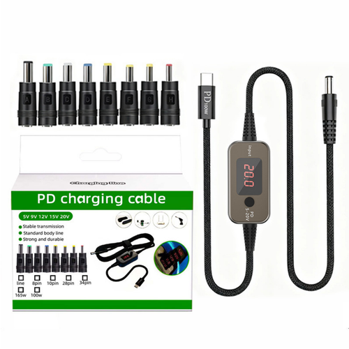 100W Type-C to DC 20V15V12V9V5V Cable
