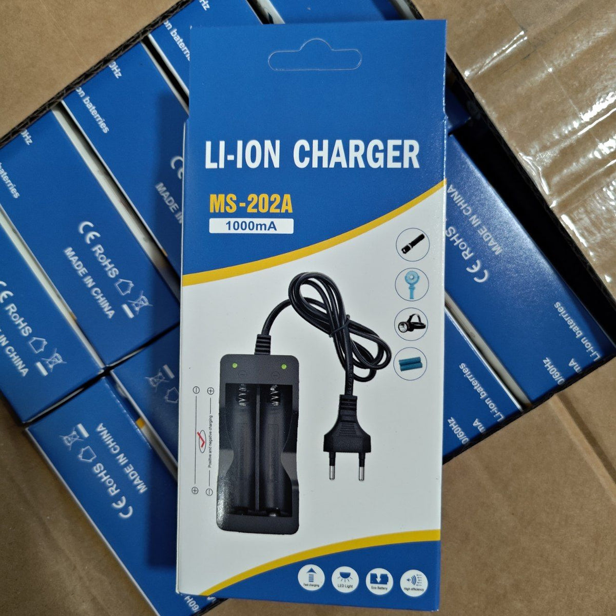 Li-ion 18650 Charger 4.2V MS-202A 1A 2 Slot 1A
