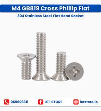 M4 Cross Phillip Flat 304 Stainless Steel