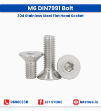 M6 DIN7991 Bolt 304 Stainless Steel