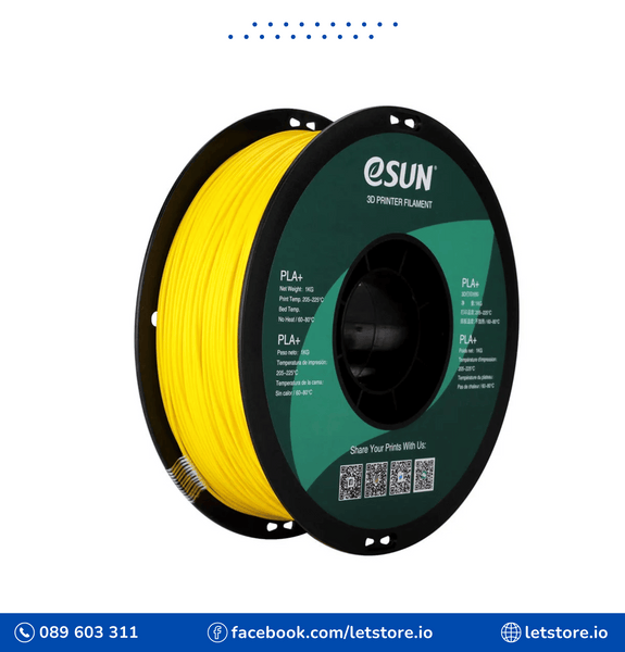 ESUN PLA+ 1.75mm Yellow Color 1KG 3D Printer Filament