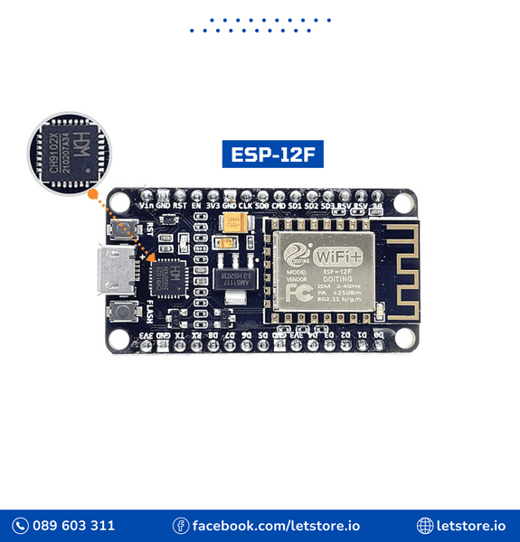 NodeMCU V2.1 ESP8266 ESP-12F WIFI Module Development Board CH9102X