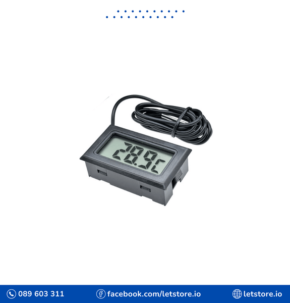Mini LCD Digital Thermometer FY-10 black