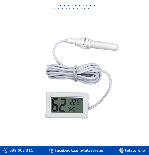 Mini LCD Digital Thermometer FY-12 white